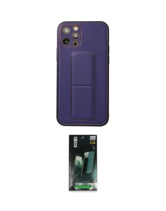 ieg™ iPhone 12 Pro Kılıf Akış Doku - Şeffaf 360 Full Body Arka Koruyucu