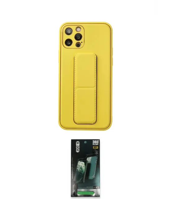 ieg™ iPhone 12 Pro Kılıf Akış Doku - Şeffaf 360 Full Body Arka Koruyucu