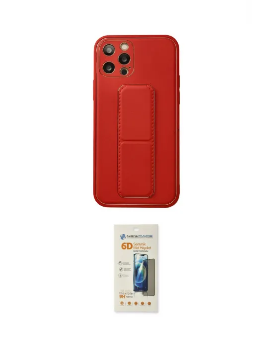 ieg™ iPhone 12 Pro Kılıf Akış Doku - Siyah 6D Mat Seramik Hayalet Nano Ekran Koruyucu