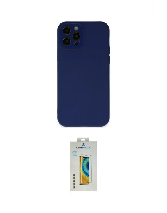 ieg™ iPhone 12 Pro Kılıf Çekirdek Modern Serisi - Siyah Polymer Nano Ekran Koruyucu