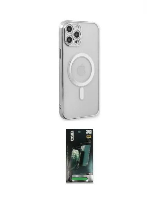 ieg™ iPhone 12 Pro Kılıf Doruk Minimal - Şeffaf 360 Full Body Arka Koruyucu