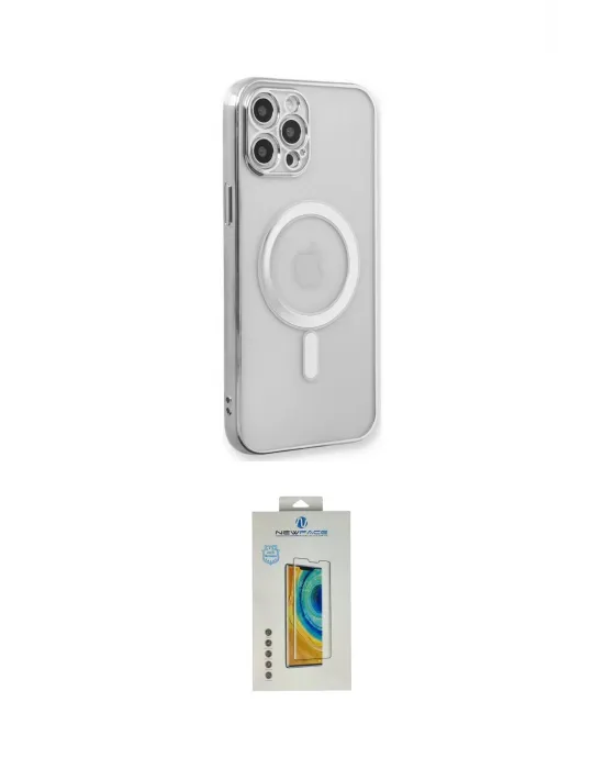 ieg™ iPhone 12 Pro Kılıf Doruk Minimal - Siyah Polymer Nano Ekran Koruyucu