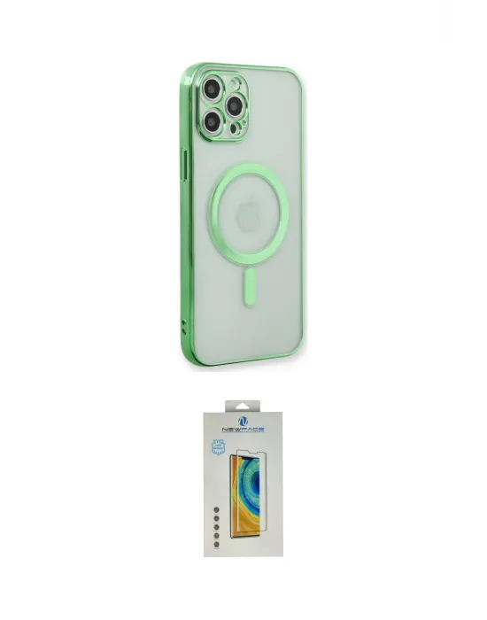 ieg™ iPhone 12 Pro Kılıf Doruk Minimal - Siyah Polymer Nano Ekran Koruyucu