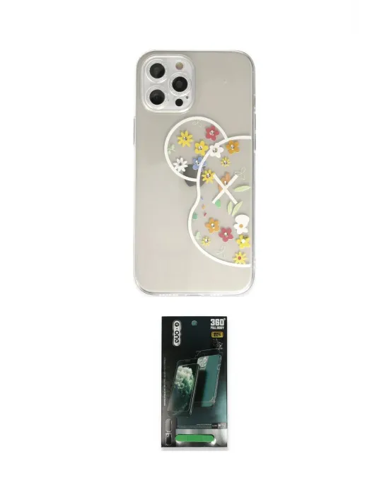 ieg™ iPhone 12 Pro Kılıf Eksen Asil Prime - Siyah 360 Mat Full Body Arka Koruyucu