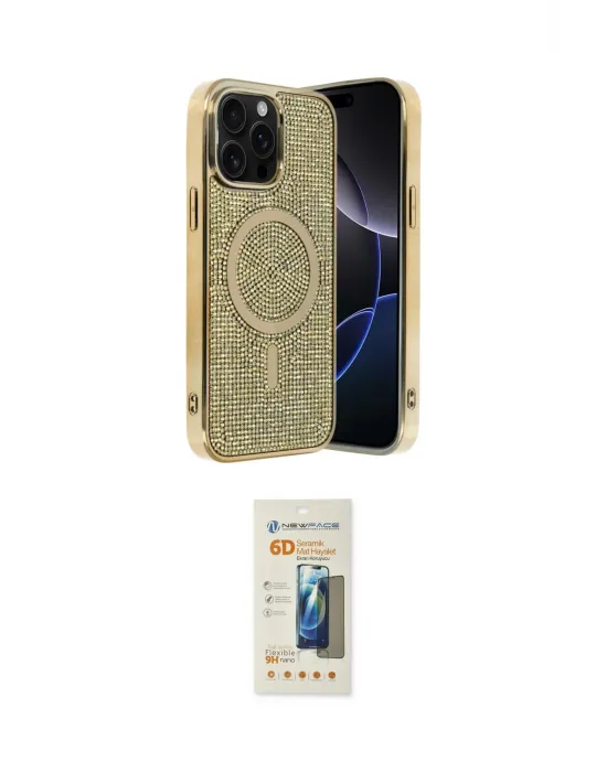 ieg™ iPhone 12 Pro Kılıf Eksen Çizgi - Siyah 6D Mat Seramik Hayalet Nano Ekran Koruyucu