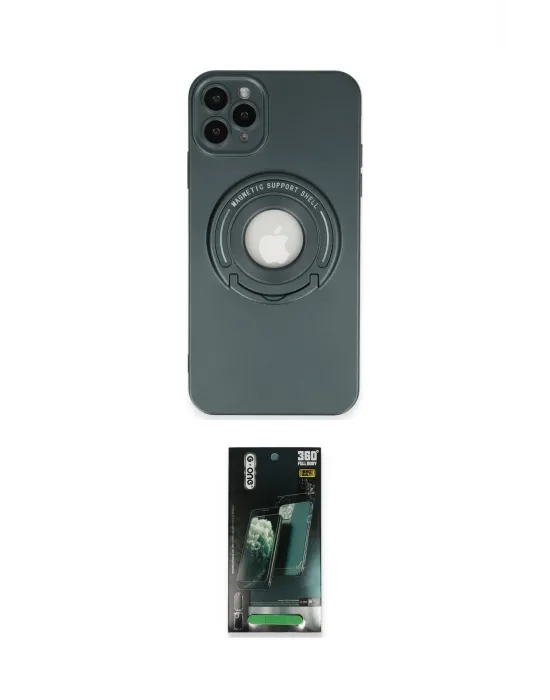 ieg™ iPhone 12 Pro Kılıf Eksen Klasik Prime - Şeffaf 360 Full Body Arka Koruyucu