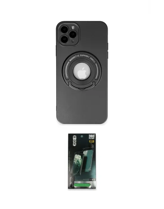 ieg™ iPhone 12 Pro Kılıf Eksen Klasik Prime - Şeffaf 360 Full Body Arka Koruyucu