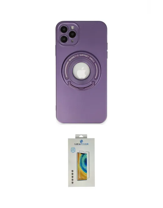 ieg™ iPhone 12 Pro Kılıf Eksen Klasik Prime - Siyah Polymer Nano Ekran Koruyucu
