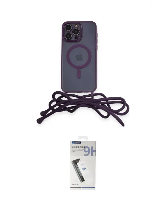 ieg™ iPhone 12 Pro Kılıf Eksen Özel Seri - Şeffaf Uv Polymer Nano Ekran Koruyucu