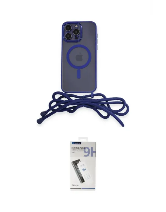 ieg™ iPhone 12 Pro Kılıf Eksen Özel Seri - Şeffaf Uv Polymer Nano Ekran Koruyucu