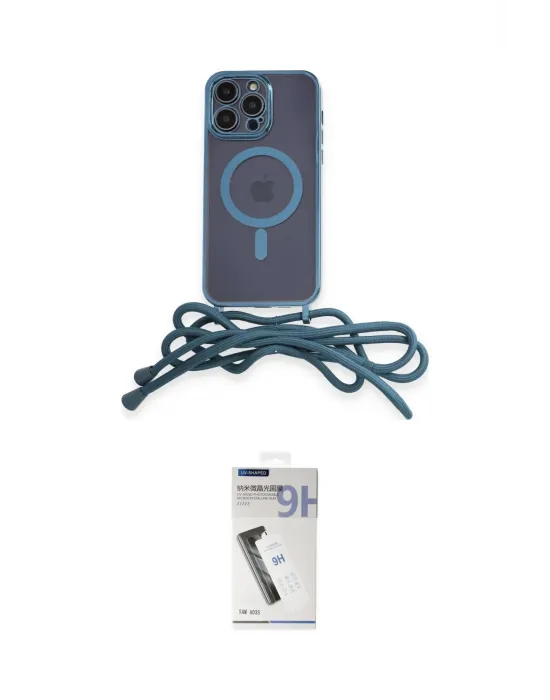 ieg™ iPhone 12 Pro Kılıf Eksen Özel Seri - Şeffaf Uv Polymer Nano Ekran Koruyucu