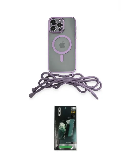 ieg™ iPhone 12 Pro Kılıf Eksen Özel Seri - Siyah 360 Mat Full Body Arka Koruyucu