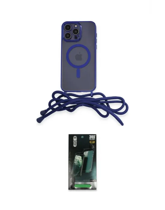 ieg™ iPhone 12 Pro Kılıf Eksen Özel Seri - Siyah 360 Mat Full Body Arka Koruyucu