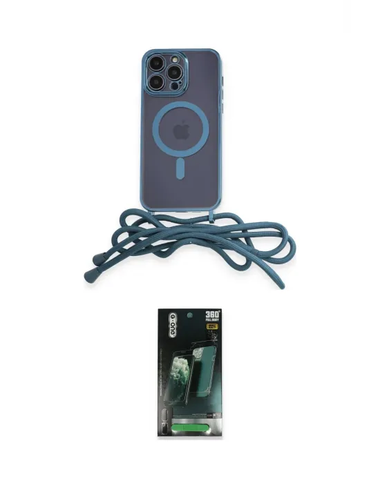 ieg™ iPhone 12 Pro Kılıf Eksen Özel Seri - Siyah 360 Mat Full Body Arka Koruyucu