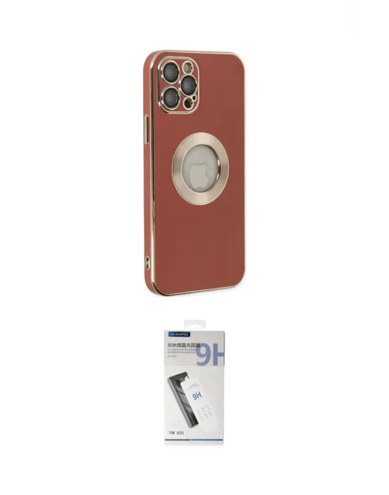 ieg™ iPhone 12 Pro Kılıf İz Form Serisi - Şeffaf Uv Polymer Nano Ekran Koruyucu