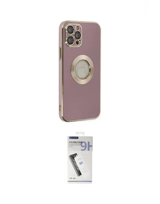ieg™ iPhone 12 Pro Kılıf İz Form Serisi - Şeffaf Uv Polymer Nano Ekran Koruyucu
