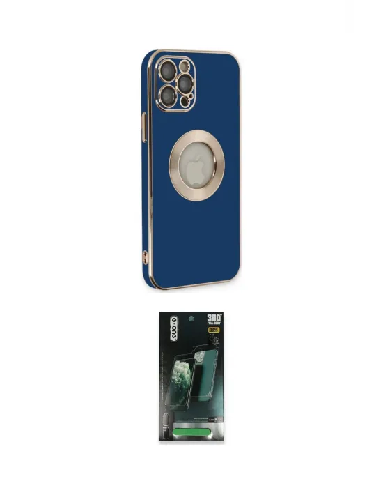 ieg™ iPhone 12 Pro Kılıf İz Form Serisi - Siyah 360 Mat Full Body Arka Koruyucu