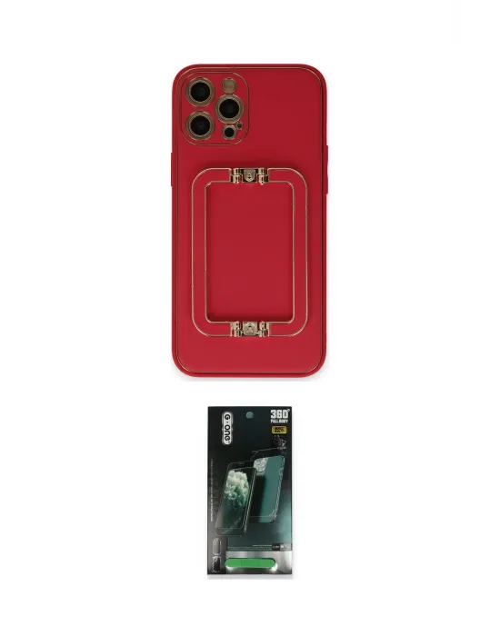 ieg™ iPhone 12 Pro Kılıf Kozmos Minimal Prime - Şeffaf 360 Full Body Arka Koruyucu