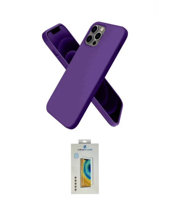ieg™ iPhone 12 Pro Kılıf Kozmos Yansıma Özel Seri - Siyah Polymer Nano Ekran Koruyucu
