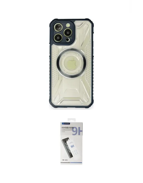 ieg™ iPhone 12 Pro Kılıf Kutup Modern - Şeffaf Uv Polymer Nano Ekran Koruyucu