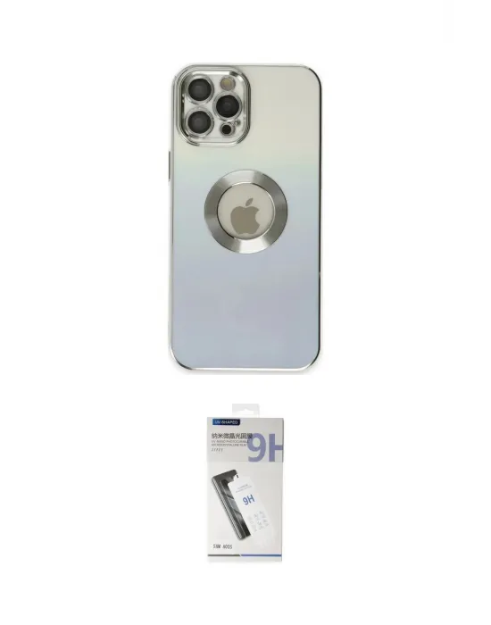 ieg™ iPhone 12 Pro Kılıf Kutup Yansıma Özel Seri - Şeffaf Uv Polymer Nano Ekran Koruyucu