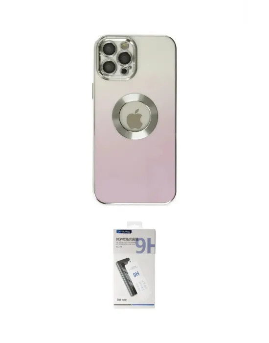 ieg™ iPhone 12 Pro Kılıf Kutup Yansıma Özel Seri - Şeffaf Uv Polymer Nano Ekran Koruyucu