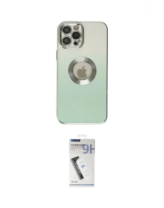 ieg™ iPhone 12 Pro Kılıf Kutup Yansıma Özel Seri - Şeffaf Uv Polymer Nano Ekran Koruyucu