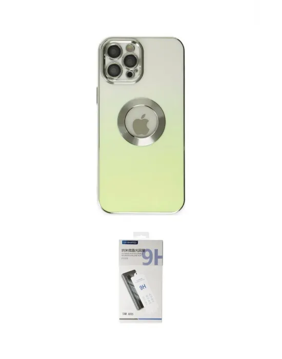 ieg™ iPhone 12 Pro Kılıf Kutup Yansıma Özel Seri - Şeffaf Uv Polymer Nano Ekran Koruyucu