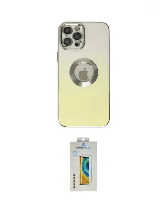 ieg™ iPhone 12 Pro Kılıf Kutup Yansıma Özel Seri - Siyah Polymer Nano Ekran Koruyucu