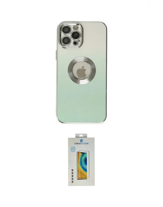 ieg™ iPhone 12 Pro Kılıf Kutup Yansıma Özel Seri - Siyah Polymer Nano Ekran Koruyucu