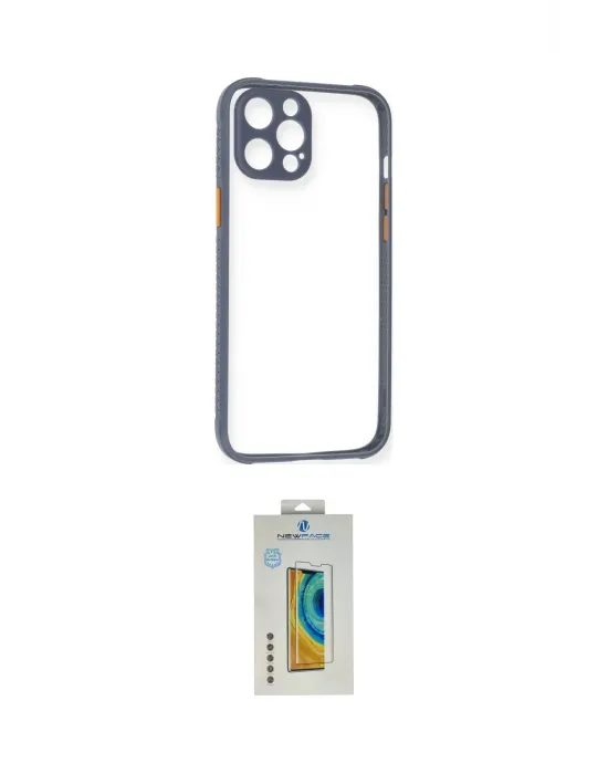 ieg™ iPhone 12 Pro Kılıf Nova Asil Özel Seri - Siyah Polymer Nano Ekran Koruyucu