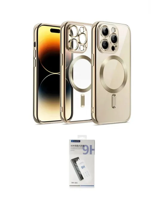 ieg™ iPhone 12 Pro Kılıf Nova Işık Özel Seri - Şeffaf Uv Polymer Nano Ekran Koruyucu