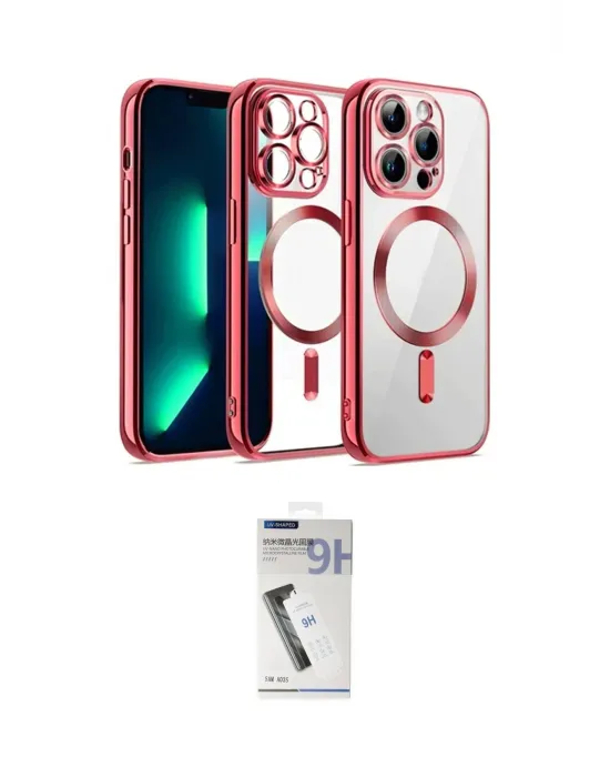 ieg™ iPhone 12 Pro Kılıf Nova Işık Özel Seri - Şeffaf Uv Polymer Nano Ekran Koruyucu