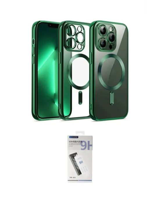 ieg™ iPhone 12 Pro Kılıf Nova Işık Özel Seri - Şeffaf Uv Polymer Nano Ekran Koruyucu
