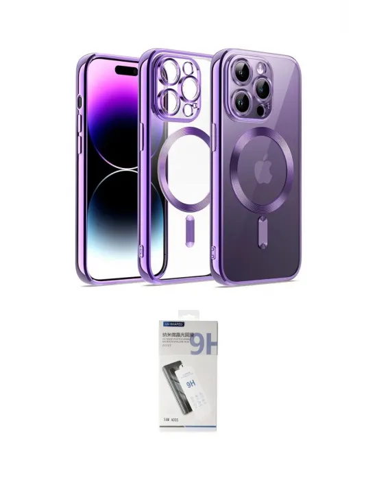 ieg™ iPhone 12 Pro Kılıf Nova Işık Özel Seri - Şeffaf Uv Polymer Nano Ekran Koruyucu
