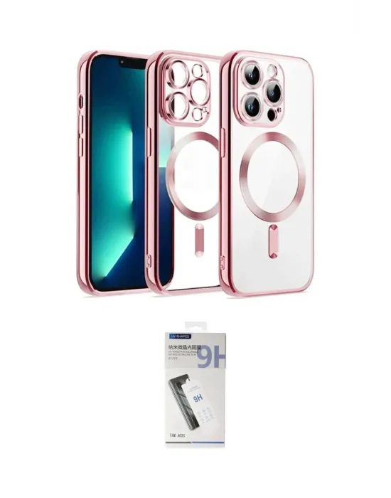 ieg™ iPhone 12 Pro Kılıf Nova Işık Özel Seri - Şeffaf Uv Polymer Nano Ekran Koruyucu