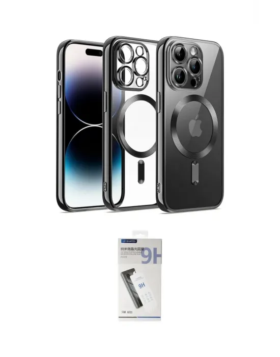ieg™ iPhone 12 Pro Kılıf Nova Işık Özel Seri - Şeffaf Uv Polymer Nano Ekran Koruyucu