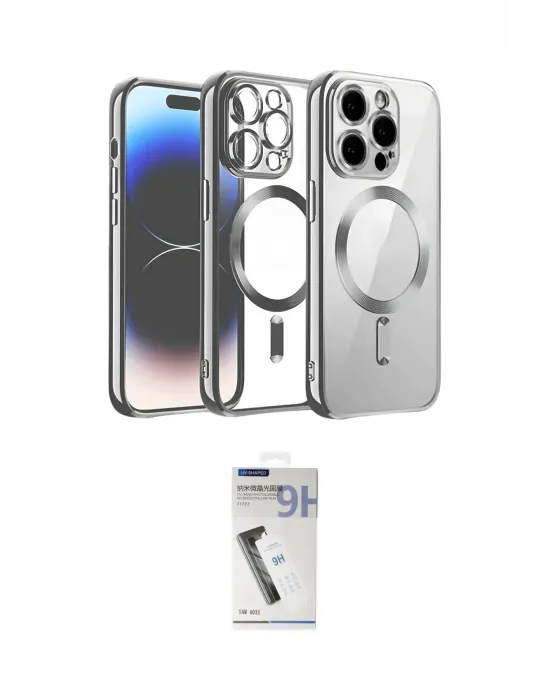 ieg™ iPhone 12 Pro Kılıf Nova Işık Özel Seri - Şeffaf Uv Polymer Nano Ekran Koruyucu