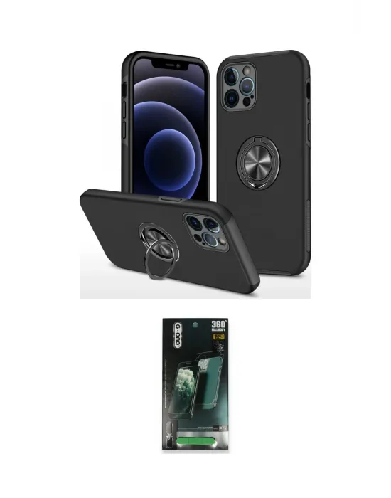 ieg™ iPhone 12 Pro Kılıf Odak Form Prime - Şeffaf 360 Full Body Arka Koruyucu