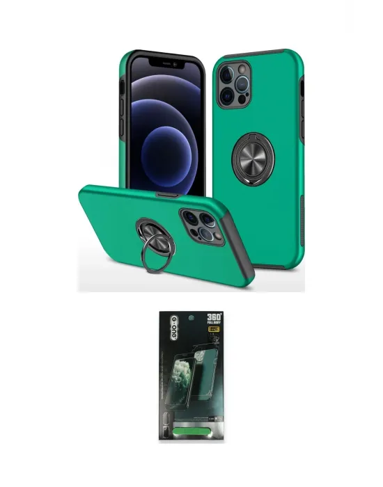 ieg™ iPhone 12 Pro Kılıf Odak Form Prime - Şeffaf 360 Full Body Arka Koruyucu