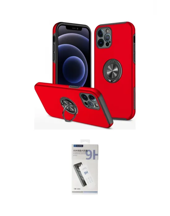 ieg™ iPhone 12 Pro Kılıf Odak Form Prime - Şeffaf Uv Polymer Nano Ekran Koruyucu