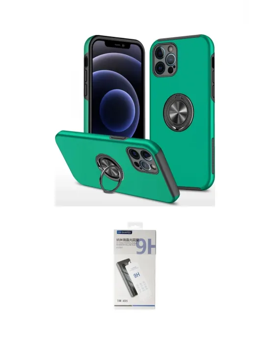 ieg™ iPhone 12 Pro Kılıf Odak Form Prime - Şeffaf Uv Polymer Nano Ekran Koruyucu