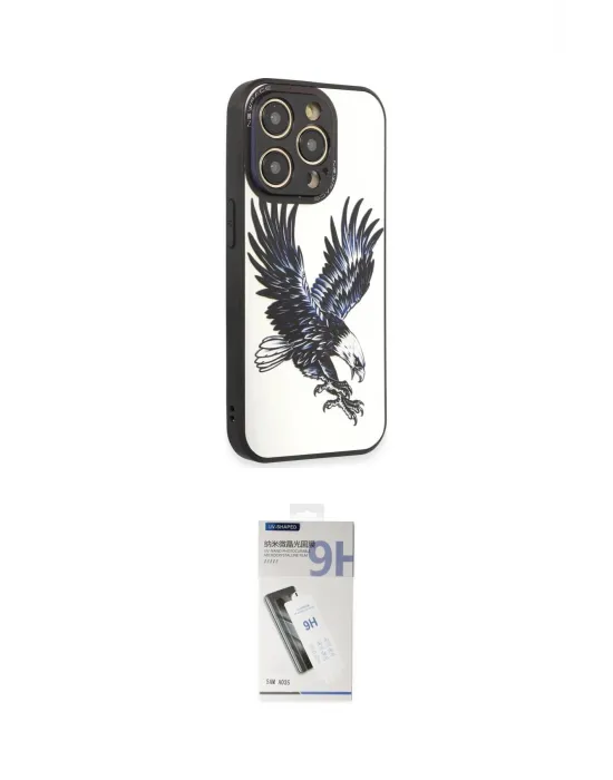 ieg™ iPhone 12 Pro Kılıf Odak Klasik Serisi - Şeffaf Uv Polymer Nano Ekran Koruyucu