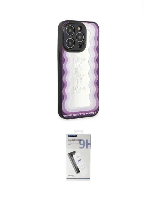 ieg™ iPhone 12 Pro Kılıf Odak Klasik Serisi - Şeffaf Uv Polymer Nano Ekran Koruyucu