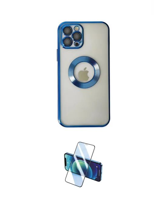 ieg™ iPhone 12 Pro Kılıf Pusula Form - Siyah 3D Antistatik Seramik Nano Ekran Koruyucu