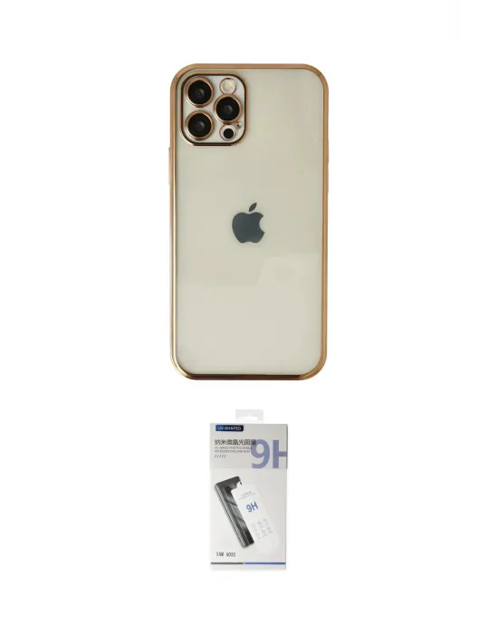 ieg™ iPhone 12 Pro Kılıf Vadi Minimal - Şeffaf Uv Polymer Nano Ekran Koruyucu