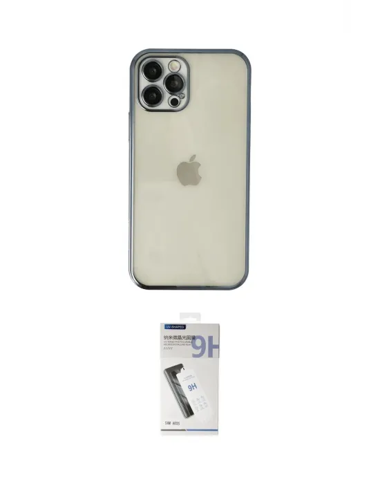 ieg™ iPhone 12 Pro Kılıf Vadi Minimal - Şeffaf Uv Polymer Nano Ekran Koruyucu