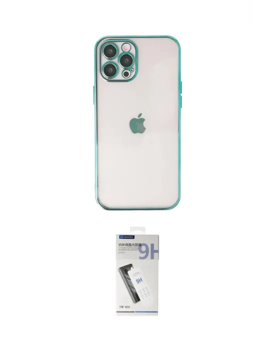 ieg™ iPhone 12 Pro Kılıf Vadi Minimal - Şeffaf Uv Polymer Nano Ekran Koruyucu