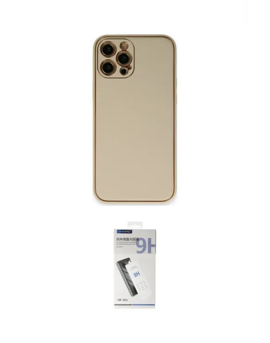 ieg™ iPhone 12 Pro Kılıf Yadigar Klasik - Şeffaf Uv Polymer Nano Ekran Koruyucu
