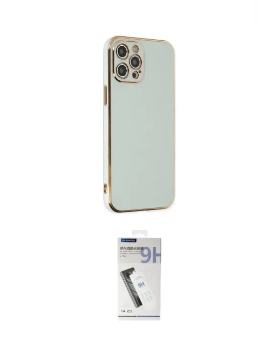 ieg™ iPhone 12 Pro Kılıf Yankı Serisi - Şeffaf Uv Polymer Nano Ekran Koruyucu